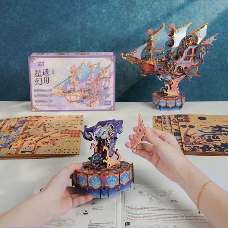 Rompecabezas de madera 3D - Galaxia mágica