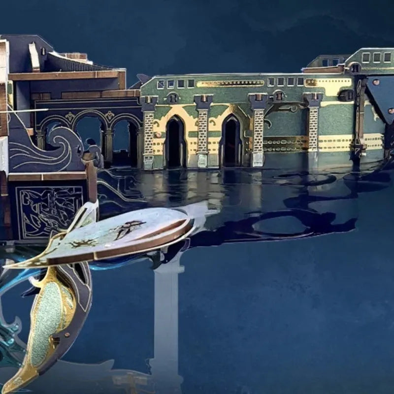 Puzzle de madera 3D - Arca de la ballena del universo