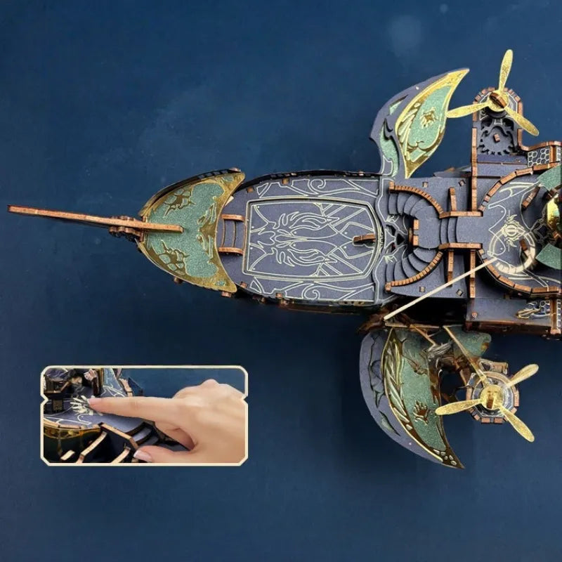 Puzzle de madera 3D - Arca de la ballena del universo