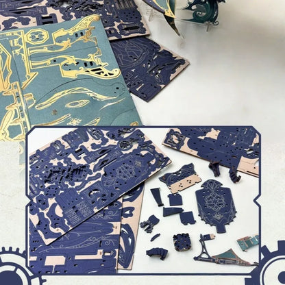 Puzzle de madera 3D - Arca de la ballena del universo