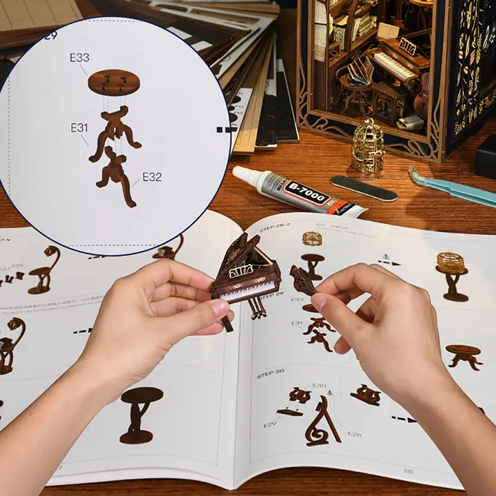 Book Nook - Pianista con Ruiseñor