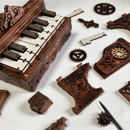 Rompecabezas de madera 3D | Kit de piano - Movimiento de acordes