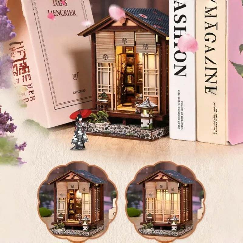 Kit de Casa en Miniatura - Jardín de Armonía con Linterna de Musgo