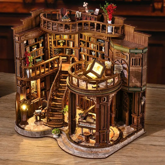 Kit de casa en miniatura - Salón de libros soñador