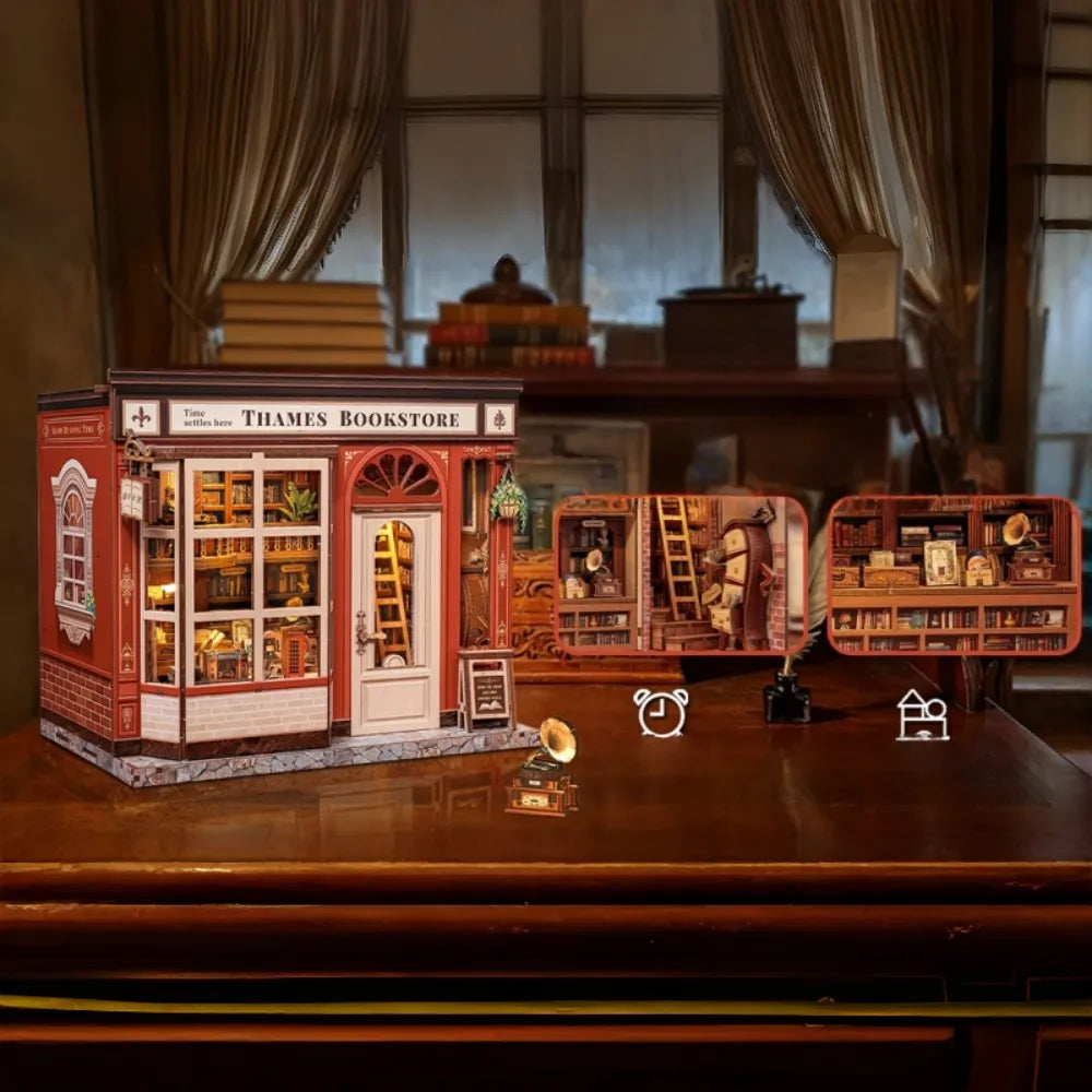 Kit de Casa en Miniatura - Book Nook Thames