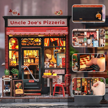 Kit de casa en miniatura - Pizzería del tío Joe
