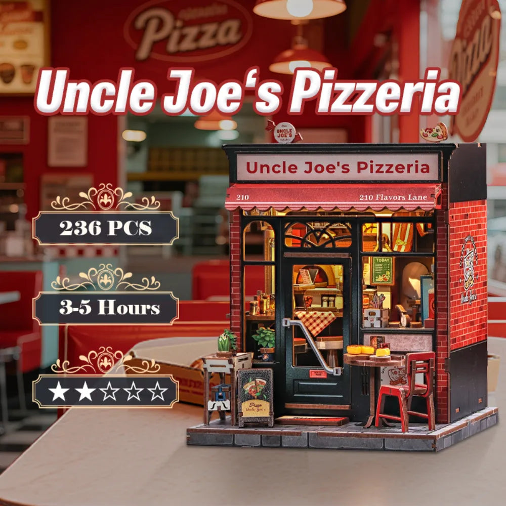 Kit de casa en miniatura - Pizzería del tío Joe