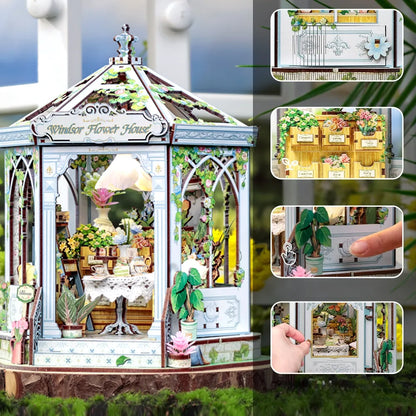 Kit de Casa en Miniatura - Book Nook Windsor Flower House