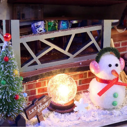 Kit de Casa en Miniatura - Cabaña Navideña Acogedora