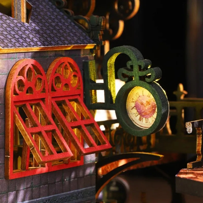 Kit de casa en miniatura - Ciudad aislada junto a la vía férrea