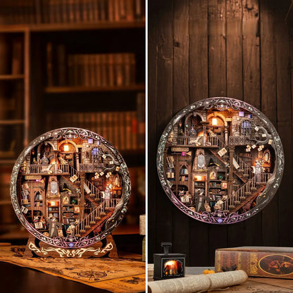 Marco de fotos 3D - Biblioteca Mágica