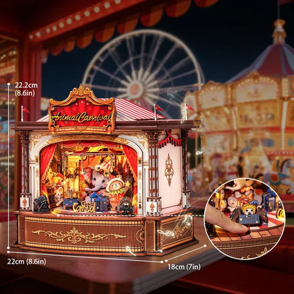 Caja de Música DIY de Madera - Carnaval de Animales