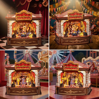 Caja de Música DIY de Madera - Carnaval de Animales